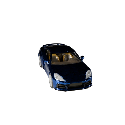 Modelo 3D de Cupê Baixo Poli para Unity & Unreal PBR Asset