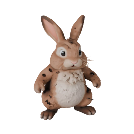 Modelo 3D de Conejo de Caricatura - Activo Estilizado para Animación | PBR