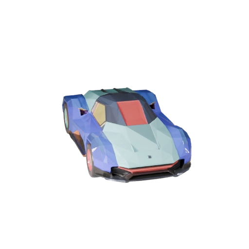 Voiture volante low poly 3D pour Unity & Unreal PBR Asset
