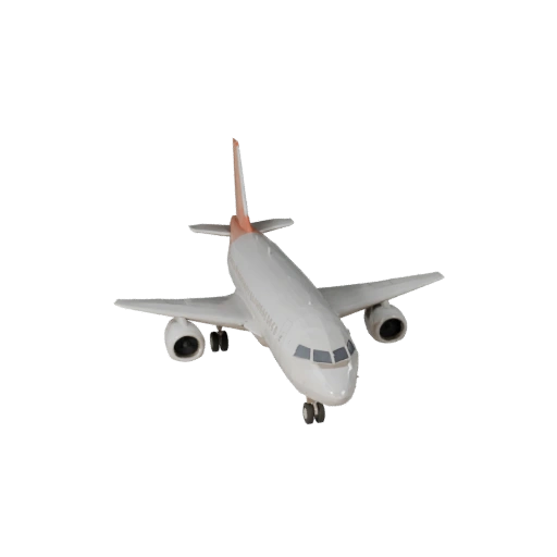 Low Poly Verkehrsflugzeug 3D-Modell für Unity & Unreal