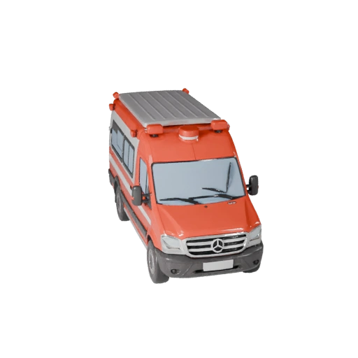 Modelo 3D de Ambulancia Listo para Juegos para Uso en Tiempo Real Activo PBR (Legacy)