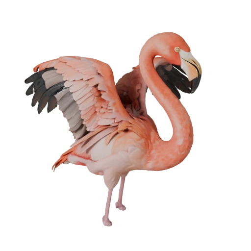 Flamant Rose 3D Model pour Unity - Asset prêt pour le jeu, FBX | Libre de droits