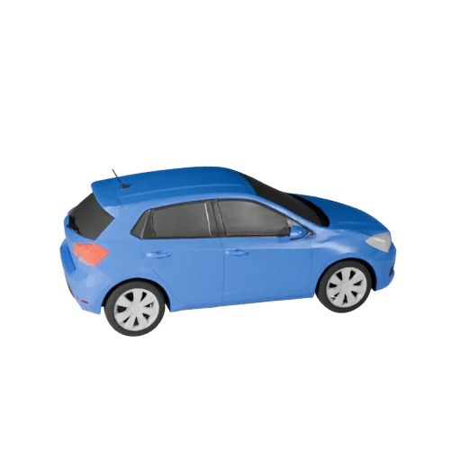 Modelo 3D Hatchback Poligonal Bajo para Unity y Unreal PBR Asset (Legacy)