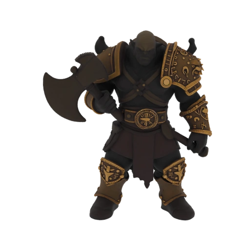 Miniature STL d'Orque Berserker Fantasy