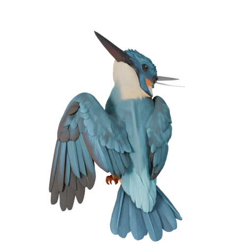 Modèle 3D Martin-Pêcheur Haute Poly - Actif STL Détaillé pour Impression