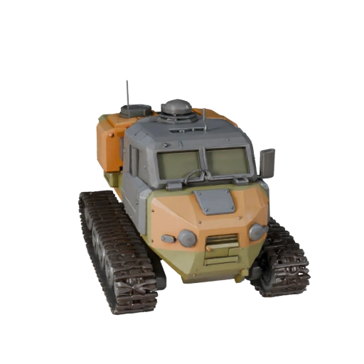 Modèle 3D de destroyer de dessin animé pour jeux stylisés