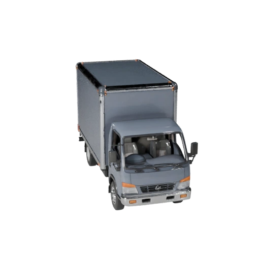 Modelo 3D de Camión Furgón para Blender y Juegos - Activo PBR
