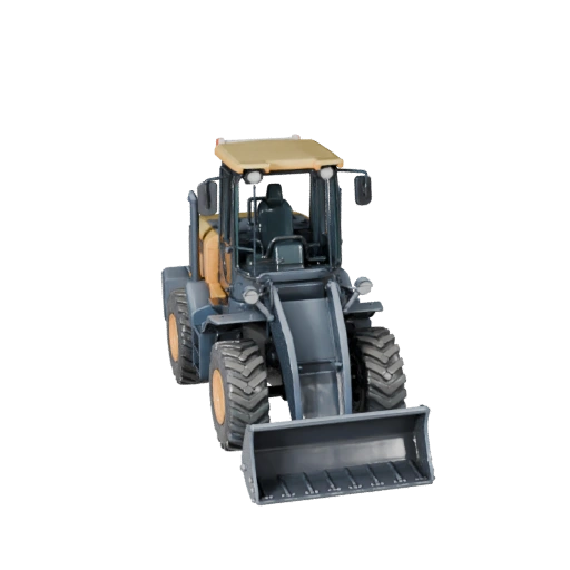 Modelo 3D de Cargadora de Ruedas para Blender y Juegos - PBR Realista