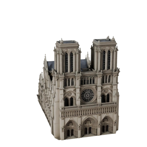 Imprimible Catedral de Notre Dame STL Modelo 3D - Activo a Escala