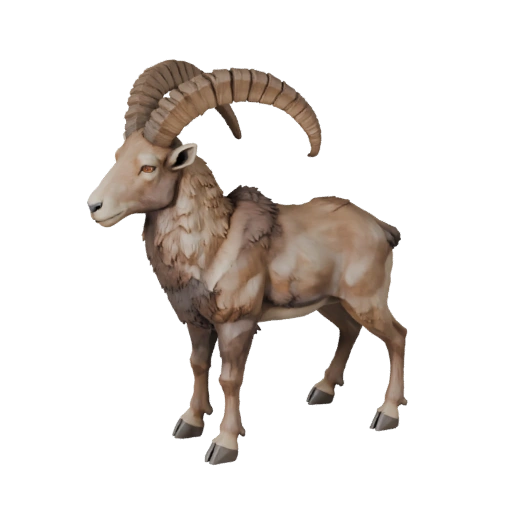 Low Poly Steinbock 3D Modell - Unity Game Asset mit FBX | Lizenzfrei