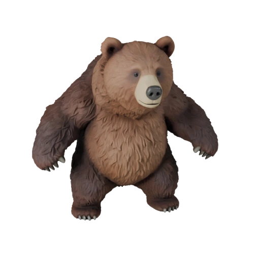 Hoher Poly Brauner Bär 3D Modell - Detailliertes STL-Asset zum Drucken