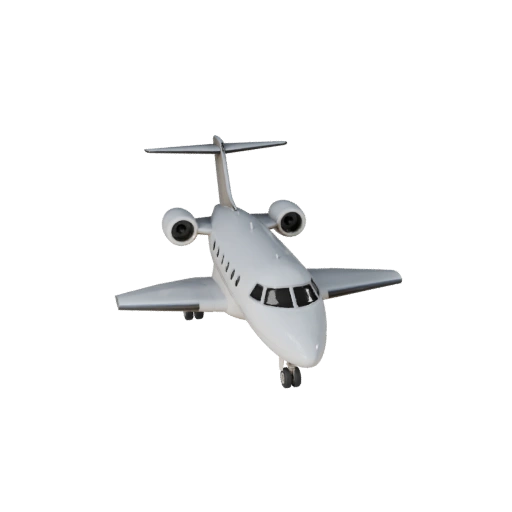 Modelo 3D de Jet Privado para Blender y Juegos - PBR Realista