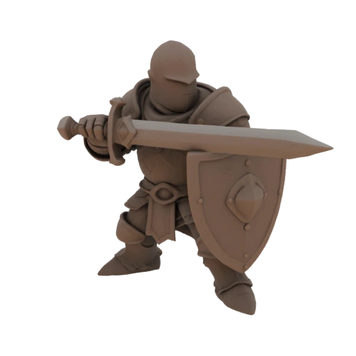 Mittelalterlicher Zwergen Paladin Miniatur STL - Zielhaltung