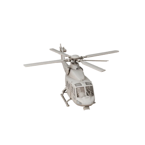 Druckfertiger Frachthelikopter STL 3D-Modell - Display