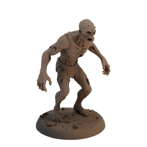 Miniature STL d'Ennemi Zombie Dark Fantasy