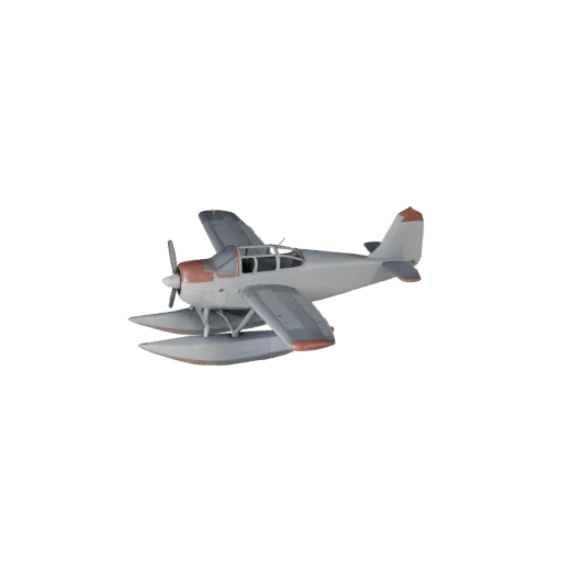 Hidroavião 3D Model para Unity - Ativo Pro de Baixo Poli para Jogo