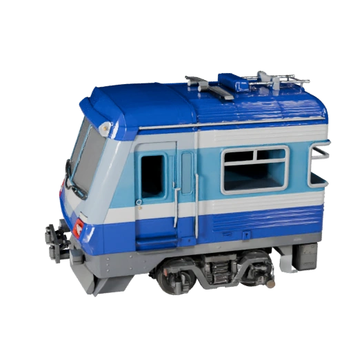 Tren de Pasajeros de Alto Poligonaje 3D para Renders de Estudio