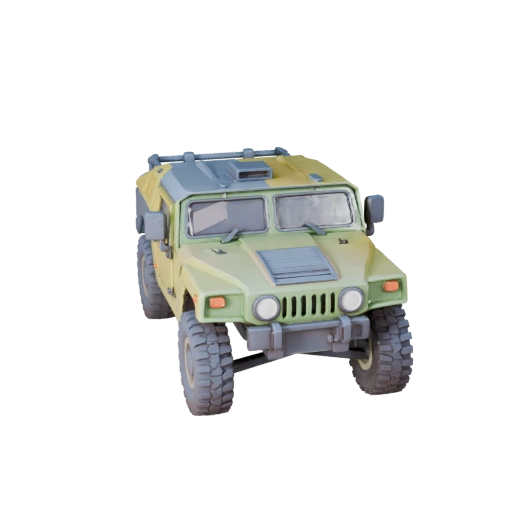Cartoon Humvee 3D Modell für stilisierte Spiele PBR Asset