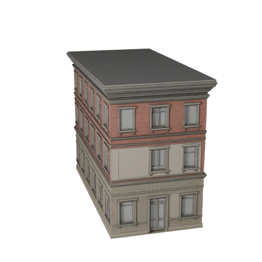 Kit de Fachada Modular de Calle de Alto Poligonaje 3D para Archviz