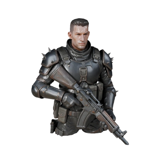 Fantasy Arkaner NPC Soldat Charakter Model - Geriggt