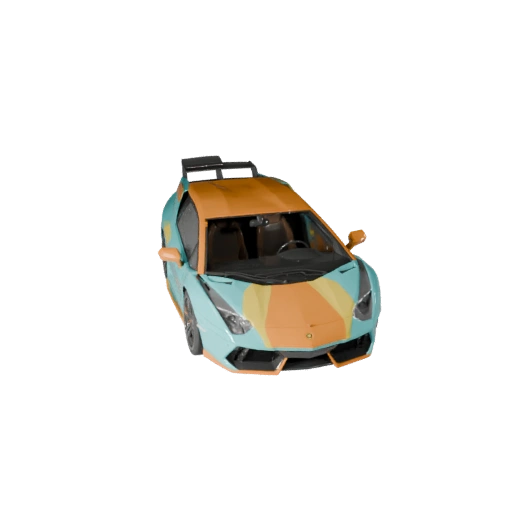 Cartoon Lamborghini-inspirierter Supersportwagen 3D-Modell - Stilisert