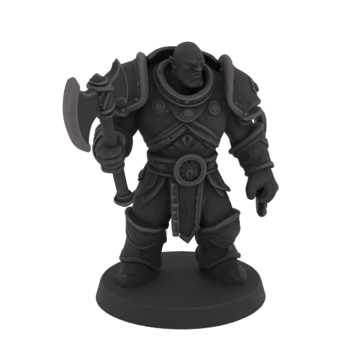 Miniature STL d'Orque Berserker Dark Fantasy
