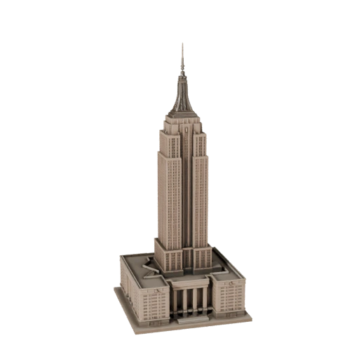 Druckbares Empire State Building STL 3D-Modell - Skalen-Asset