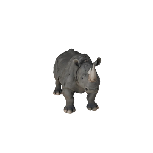 Modèle 3D de rhinocéros noir pour Blender - Asset PBR avec textures