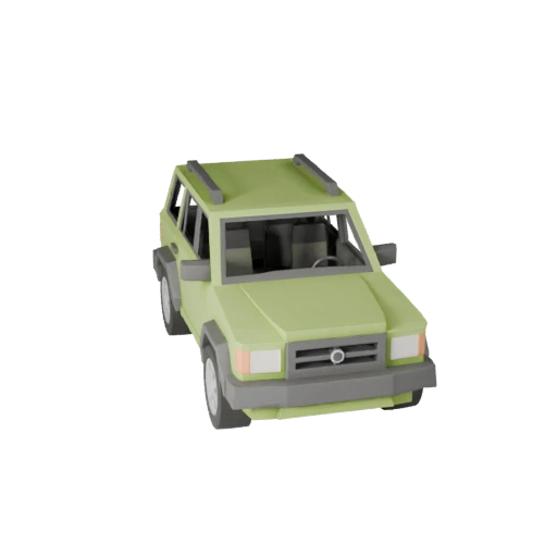 Low Poly Kombi 3D-Modell für Unity & Unreal (Legacy)