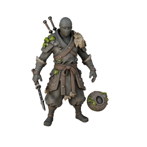 Modelo de Personaje Ninja de Fantasía 3D para Juegos, Activo de Juego