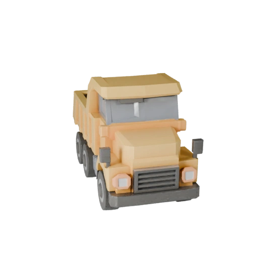 Low Poly Muldenkipper 3D Modell für Unity & Unreal PBR Asset (Legacy)