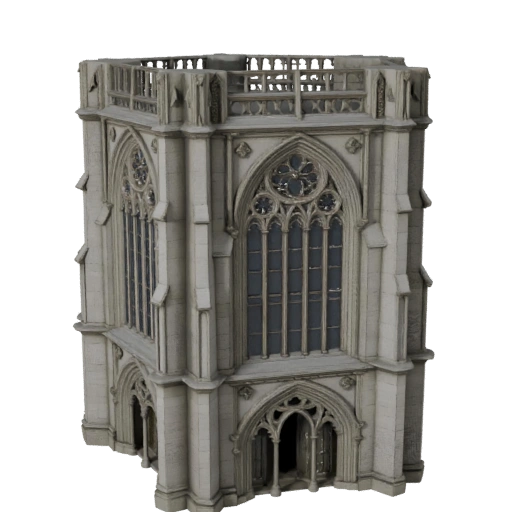 Modelo 3D de Fachada Gótica para Unity - Activo de Juego para Arquitectura