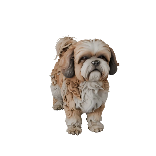 Modèle 3D réaliste de chien Shih Tzu - Actif PBR Riggué pour Jeux