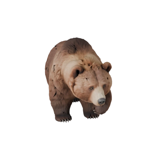 Cartoon Brauner Bär 3D-Modell - Stilisierte Asset für Animation