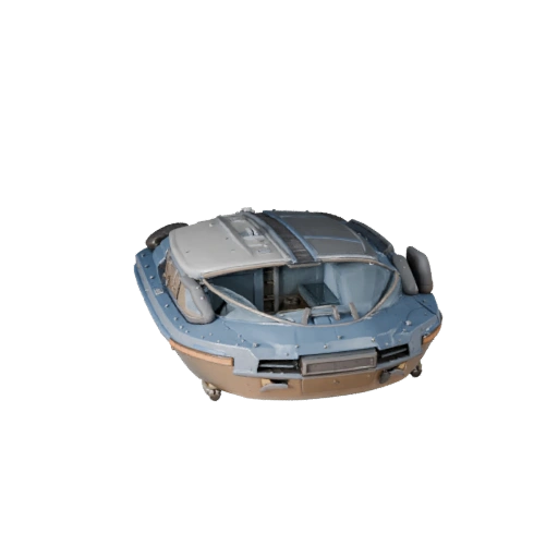 Modèle 3D d'aéroglisseur prêt pour le jeu pour une utilisation en temps réel, actif PBR