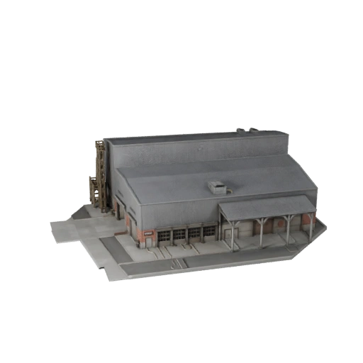 Druckbare Stahlmühle STL 3D-Modell - Maßstabsgetreues Asset für Maßstabsmodelle