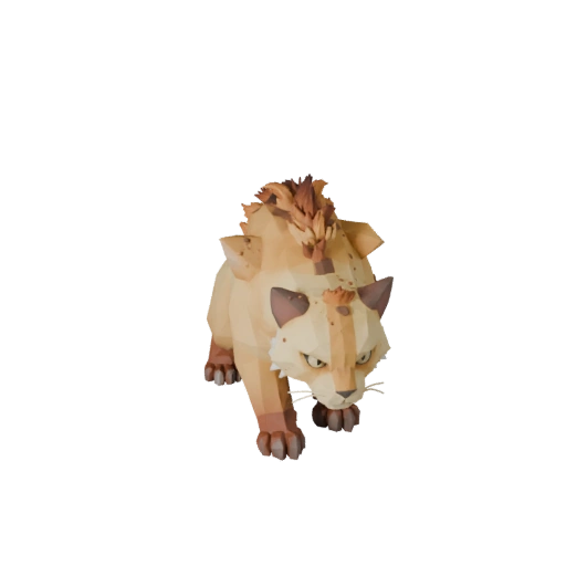 Modèle 3D de Chat Low Poly - Asset de Jeu Unity avec FBX | Libre de Droits