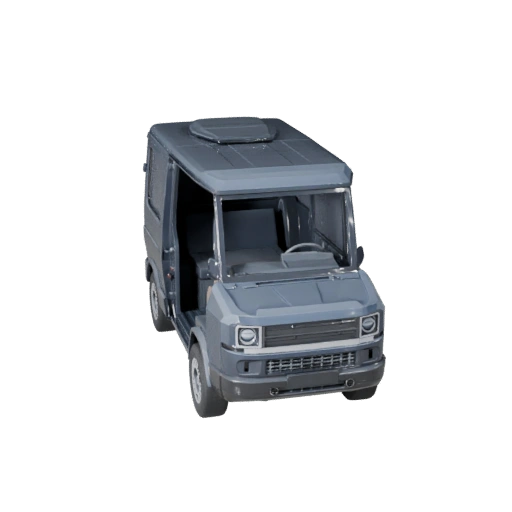 Modelo 3D de Furgoneta de Carga de Alto Poligonaje para Renders de Estudio, Activo PBR