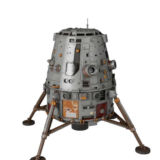 Modelo 3D de Módulo Lunar para Blender e Jogos - PBR Realista