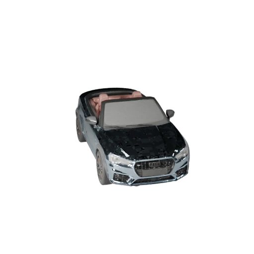 Low Poly Cabrio 3D Modell für Unity & Unreal Spiele