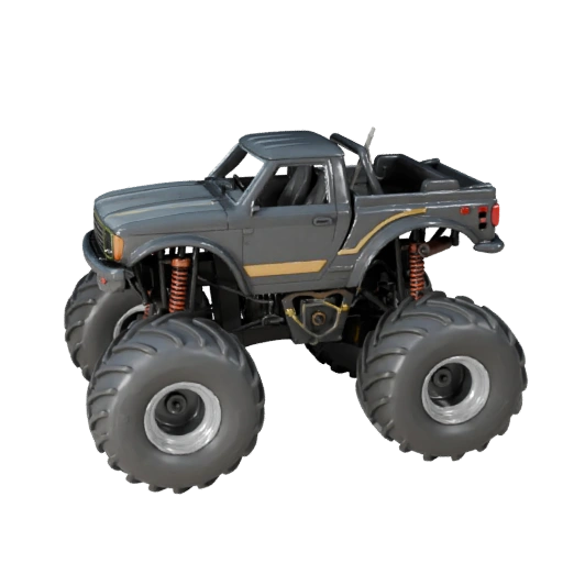 Monster Truck 3D Modell für Blender & Spiele - PBR Asset