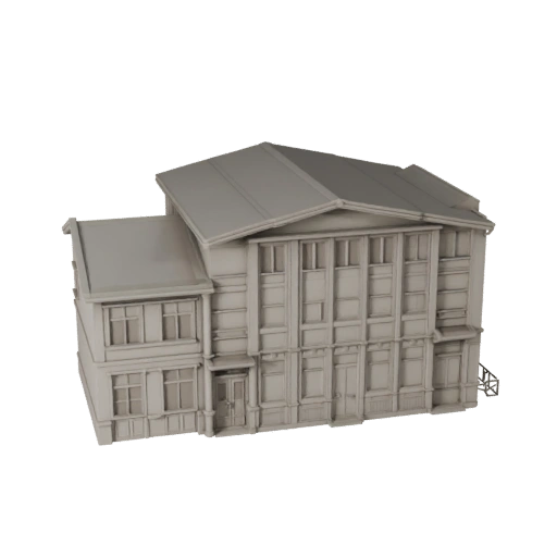 Casa suburbana imprimible STL Modelo 3D - Activo de escala