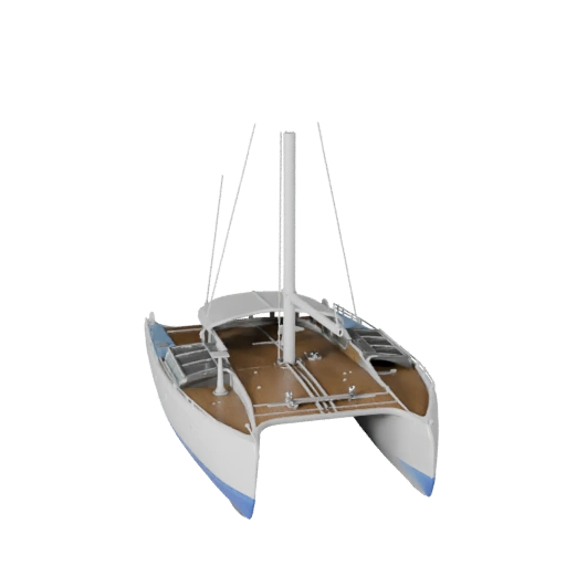 Modelo 3D de Catamarã para Unreal Engine - Asset Pronto para Jogo