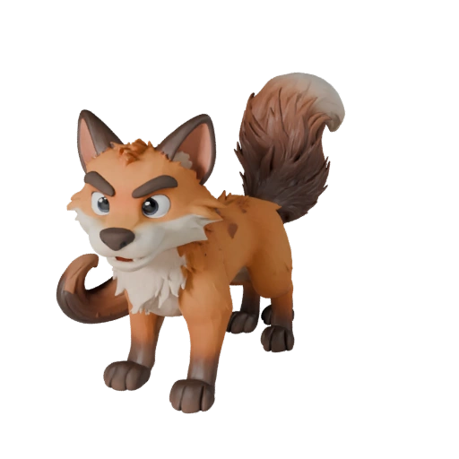 Modelo 3D de Lince Caricatura - Asset Estilizado para Animación | Libre de Regalías