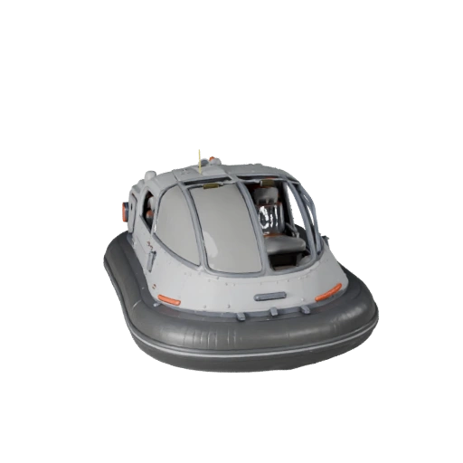 Aerodeslizador de Rescate 3D Model para Unity - Asset PBR Polygonal Bajo