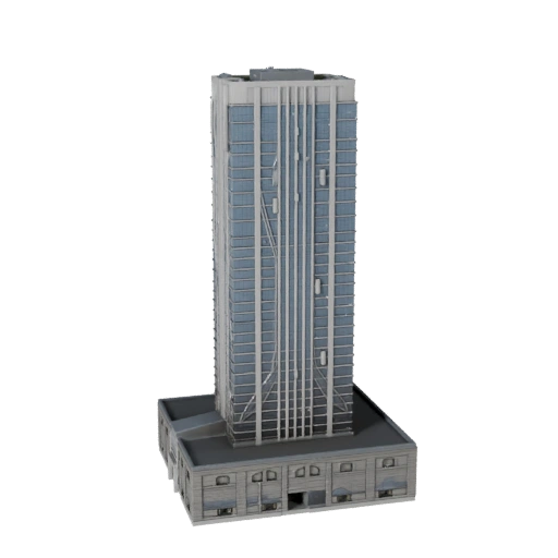 Modèle 3D de gratte-ciel de luxe - Actif réaliste pour Archviz