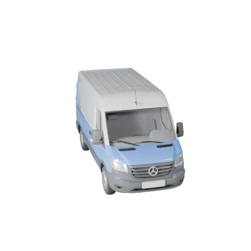 Modelo 3D de Furgoneta de Reparto de Alto Poligonaje para Renders de Estudio (Legacy)