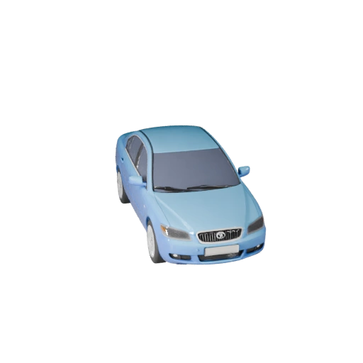 Modelo 3D Sedán para Unity - Activo Profesional Polygonal Bajo para Juegos (Legacy)
