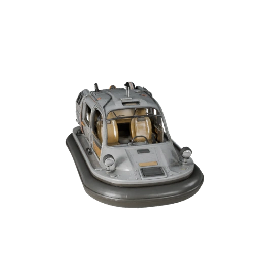 نموذج ثلاثي الأبعاد لـ hovercraft الإنقاذ لـ بلندر - جاهز للعرض PBR