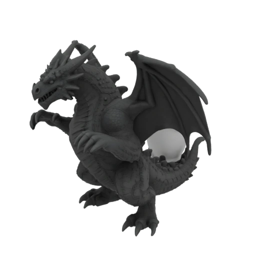 Fantasy Blackfang Drachenboss Miniatur STL